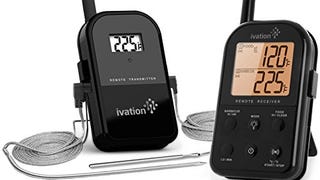 Ivation Long Range Wireless Thermometer - Dual Probe - Remote...