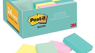 Post-it Mini Notes, 1.5x2 in, 24 Pads, America's #1 Favorite...