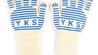 YKS Oven Gloves with 932 Degree Fahrenheit Heat Resistant...