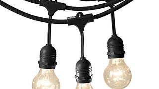 Amazon Basics Outdoor Patio String Lights, G60 Bulb, 48...