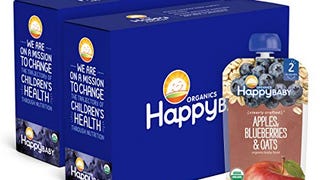 Happy Baby Organics Clearly Crafted Stage 2 Baby Food Apples,...