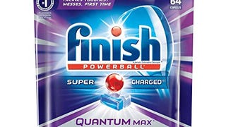 Finish Quantum Max Powerball, 64ct, Dishwasher Detergent...