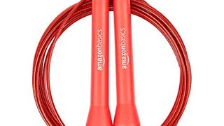 Amazon Basics Plastic Speed Jump Rope, Red