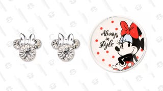 Minnie Mouse Crystal Stud Earrings