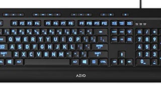 Azio Large Print Keyboard - USB Computer Keyboard with...