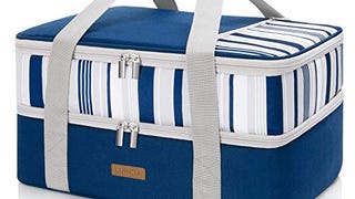 LUNCIA Lunch Bag Double Decker Insulated Casserole Carrier...