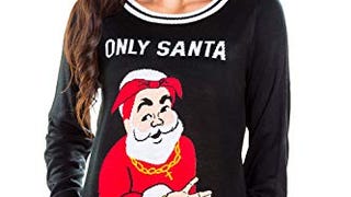 Women's Only Santa Can Judge Me Ugly Christmas Sweater:...