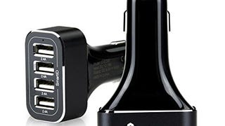 iClever BoostDrive 48W 9.6A 4-Port USB Port Car Charger,...