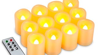 Kohree Battery Powered Flameless Unscented Pillar Candles,...