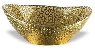 Badash Antique Gold Snakeskin Bowl, 6.3 by 5-Inch