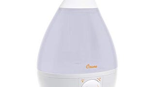 Crane Ultrasonic Cool Mist Humidifier, Filter-Free, 1 Gallon,...