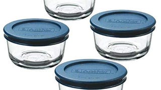 Anchor Hocking 1-Cup Round, Glass Food Storage Containers...