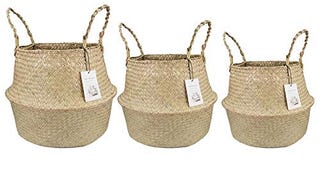 Belly Basket, Seagrass Planter for Fig Home Organization...