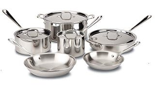All-Clad D3 Stainless Cookware Set, Pots and Pans, Tri-...