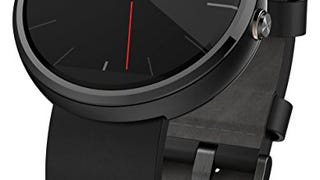 Motorola Moto 360 - Black Leather Smart Watch ***Discontinued...