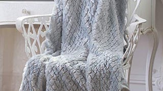 Sable Throw Blanket Faux Fur Fleece Soft Plush Warm, Queen...