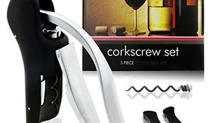 ONME Wine Bottle Opener, 3 Piece Corkscrew Opener, Screwpull...