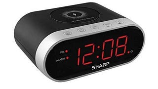 Sharp Digital Alarm with Wireless Charging for Your Phone...