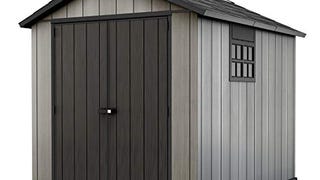 Keter Oakland 7.5x9 Foot Large Resin Outdoor Shed with...