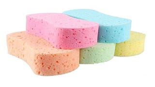 Car Wash Sponges 5pcs Mix Colors Cleaning Scrubber Handy...