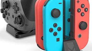 Fosmon Joy Con and Pro Controller Charging Dock, 2-in-1...