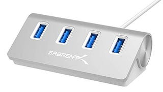 SABRENT 4-Port USB 3.0 Hub Unibody Aluminum Portable Data...
