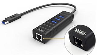 Unitek 3 Ports USB 3.0 Hub + RJ45 10/100/1000 Gigabit Ethernet...