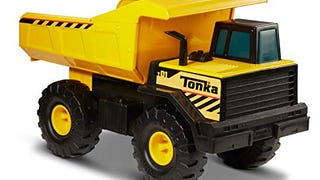Tonka Classic Steel Mighty Dump Truck Vehicle, Single, Standard...