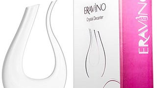 Wine Decanter, EraVino Premium Horn Wine Decanter - Crystal...