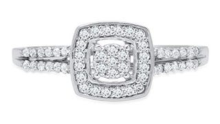 1/4 Carat TW Diamond Engagement Ring in 10k White Gold...