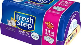 Fresh Step Multi-Cat Scented Litter with the Power of Febreze,...