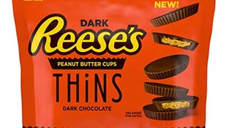 REESE'S THiNS Dark Chocolate Peanut Butter Cups Candy, Bulk...