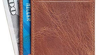 Travelambo Front Pocket Minimalist Leather Slim Wallet...