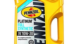 Pennzoil Platinum Full Synthetic Motor Oil 10W-30-5 Quart...