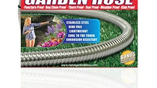 Metal Garden Hose (50'), The Original 304 Stainless Steel...