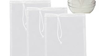 3Pcs Reusable Filter Bags Mesh Nylon Bags for Nut Milk,...