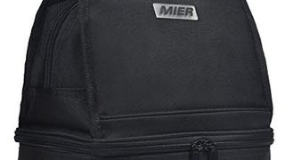 MIER Dual Compartment Insulated Lunch Box Bag Reusable...
