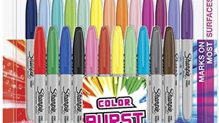 SHARPIE Color Burst Markers, Fine Point, 24 Count