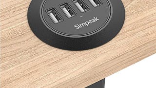 Simpeak 30W 4-Port USB Desk Charger Desktop Charging Station...