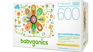 Babyganics Baby Wipes, Unscented, Packaging may vary, 100...