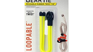 Nite Ize GLS6-33-2R7 Gear Loopable Rubber Twist Tie, 6-...