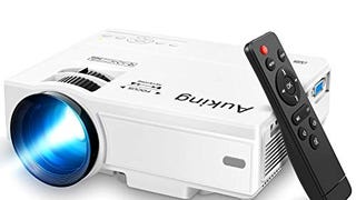 AuKing Mini Projector 2022 Upgraded Portable Video-Projector,...