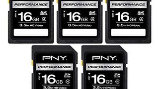 PNY 16GB Performance Class 4 SDHC Flash Memory Card 5-Pack,...