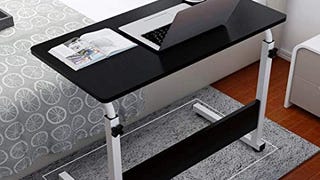 2021 NEW Mobile Side Table Overbed Table, Adjustable Height...
