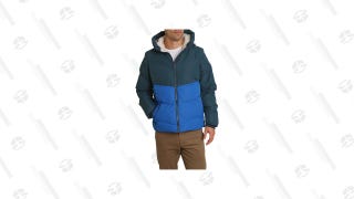 Blue and Gray Sherpa Lined Parka