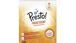 Amazon Brand - Presto! Laundry Detergent Pacs, Fresh Scent,...