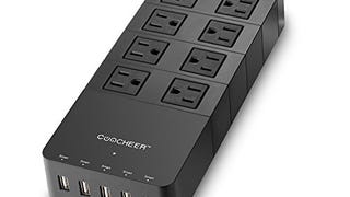 Coocheer 5-port USB and 8-outlet Power Strip, 5ft Power...