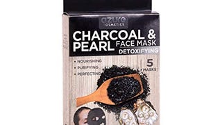 AZURE Charcoal & Pearl Detoxifying Facial Sheet Mask - Purifying,...