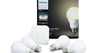 Philips Hue White A19 60W Equivalent LED Smart Bulb Starter...