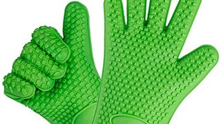 OXA Silicone Heat Resistant BBQ Grill Oven Gloves for Cooking,...